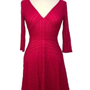 Beautiful Red 3/4 sleeve dress